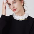 thumbnail image 3 of LoudSung Fake Collar Detachable Half Shirt Blouse False Collar Elegant Ruffle Stand Type Dickey Collar for Women Girls, 3 of 7