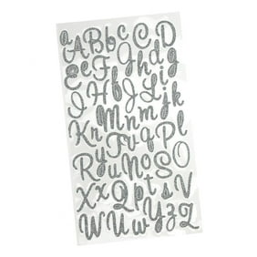 Gorgeous sticky letters walmart Alphabet Letters Rhinestone Stickers 1 Inch 50 Count Silver Walmart Com