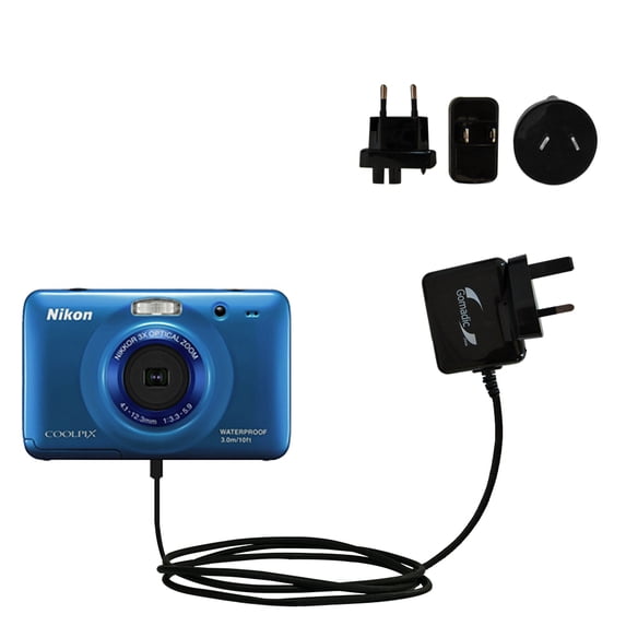 International AC Home Wall Charger suitable for the Nikon Coolpix S30 - 10W Charge supports wall outlets and voltages worldwide - Uses Gomadic Brand T