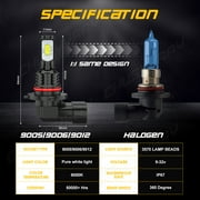 For GMC Sierra 1500 2500 HD 1999-2005 2006 LED Headlight High Low Beam Bulbs 6000K White 4 Pack