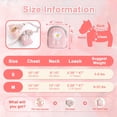 thumbnail image 5 of Lindo juego de arnés y correa para perros pequeños con bolsas, sin tirones, chaleco para perros Daisy, arnés de malla suave y transpirable para cachorros (rosa, pequeño), 5 of 5