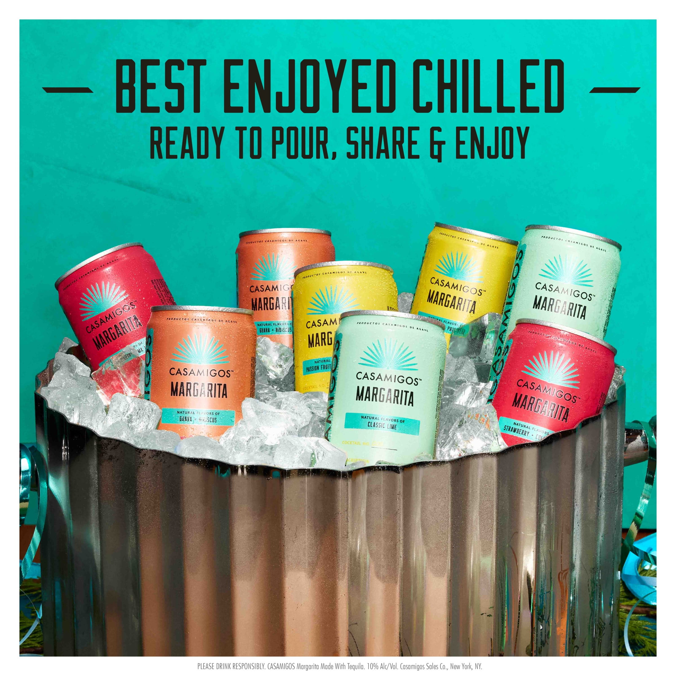 Casamigos Margaritas Variety Pack, 8 Pack, 200 mL Cans, 10% ABV