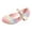 Pink*, variant on OSOLU Children Girls Sandals Thick High Heels Colorful Hook and Loop Footwear Performance Comfortable Chic Holiday Shoes