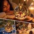 thumbnail image 7 of Clear Christmas Diorama Bauble Ornament 2D Winter Scene Festive Christmas Tree Hanging Decor for Mantel Window Holiday Gift Idea, 3.15In #, 7 of 7