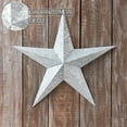 thumbnail image 3 of VHC Brands Patriotic Faceted Metal Star Galvanized Wall Hanging 24x24, Independence Day Decor, American Star Design, Distressed Appearance Metal Wall Hanging, Star Shape, Country, Metal Grey, 3 of 6