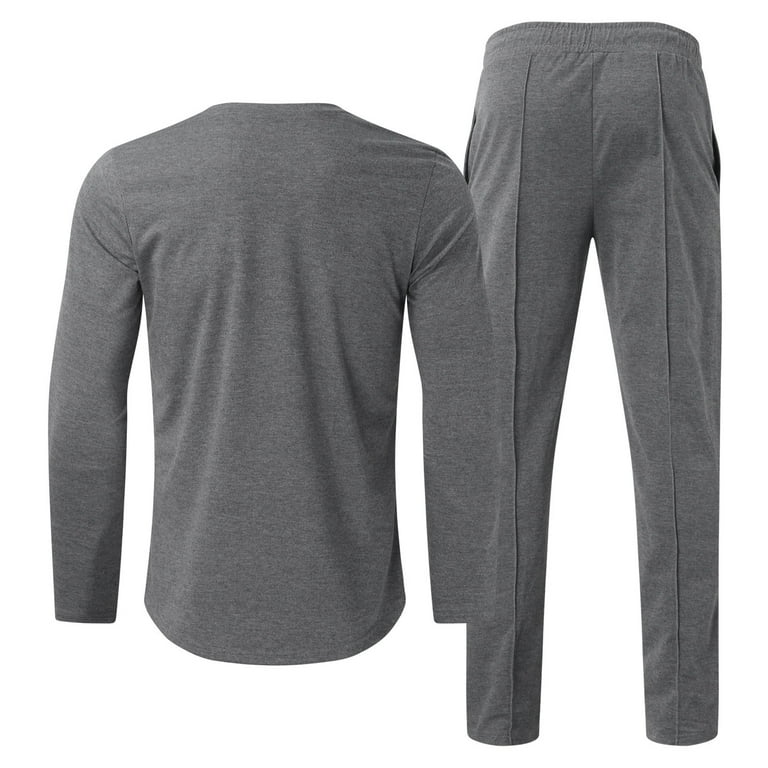 Xysaqa Men's 2 Piece Sweatsuit Outfits Casual Long Sleeve Xysaqa Men's 2 Piece Sweatsuit Outfits Casual Long Sleeve