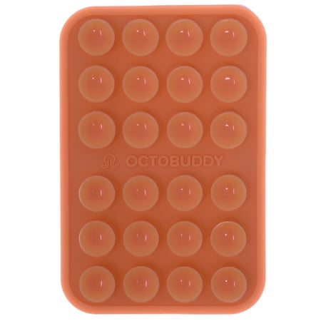 OCTOBUDDY || Silicone Suction Phone Case Adhesive Mount || (iPhone and Android Cellphone case Compatible, Hands-Free Mobile Accessory Holder for Selfies and Videos) Color: Marigold