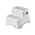 thumbnail image 1 of Toddler Two Step Stool Reinforced Ribs Sturdy Accessory Versatile Bathroom Stool Grey, 1 of 9