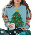 thumbnail image 2 of Christmas Sweatshirts for Women Fashion Vintage Xmas Holiday Tops Casual Christmas Sweater Long Sleeve Outfits Crewneck Fleece Sweatshirt Pullover Top Plus Size, 2 of 7