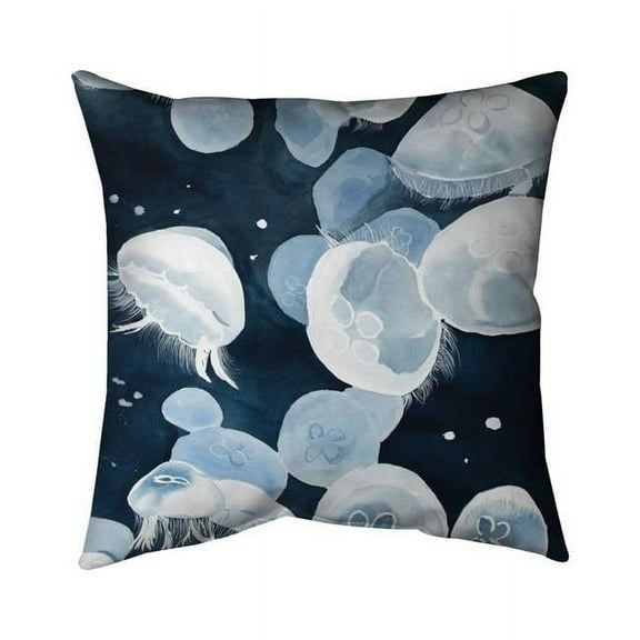 Begin Home Decor 5541-2020-AN406 20 x 20 in. Jellyfishs-Double Sided Print Indoor Pillow
