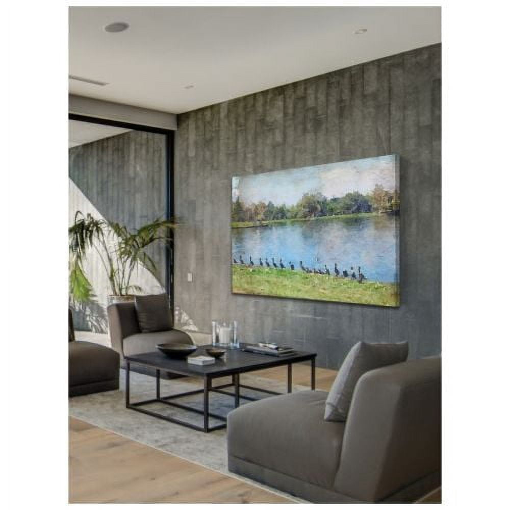 "Spring on the Farm 4" Painting Print on Wrapped Canvas
