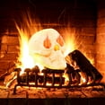 thumbnail image 2 of Costway 18" x 18" Ceramic Fibre Fire Pit Skull Reusable Fireproof, 2 of 11