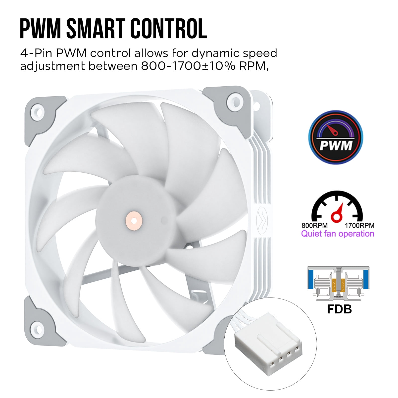Vetroo V5 White CPU Air Cooler w/ 5 Heat Pipes 120mm PWM Processor Cooler for Intel LGA 1851/1700/1200/115X AMD Ryzen AM5 & AM4 w/Addressable RGB Lighting Sync