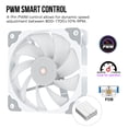 thumbnail image 5 of Vetroo V5 White CPU Air Cooler w/ 5 Heat Pipes 120mm PWM Processor Cooler for Intel LGA 1851/1700/1200/115X AMD Ryzen AM5 & AM4 w/Addressable RGB Lighting Sync, 5 of 10