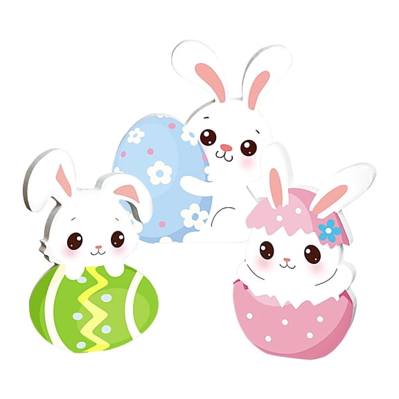 Easter Bunny and Egg Cutout Decorations Set for Holiday Party Supplies Classroom Craft Projects Wall Decor
