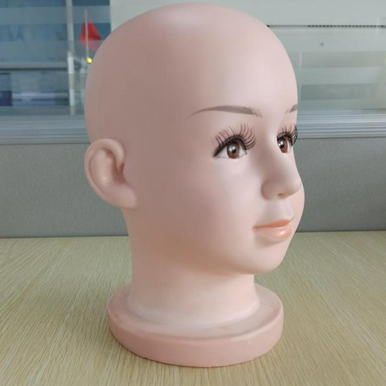 Good soft wig head with stand manikin head for wig hairstyling making hat  stand massage practice