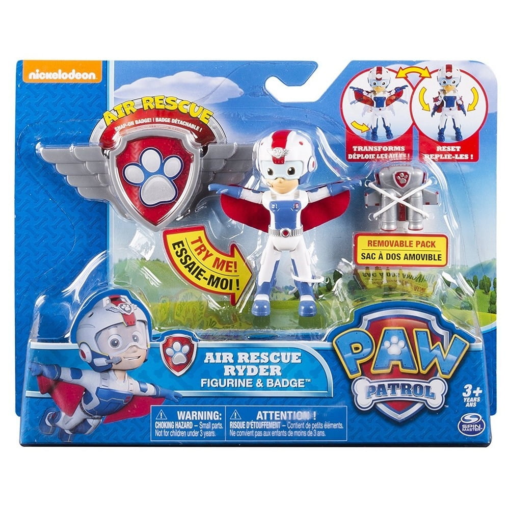 Sprout at straffe respekt paw patrol, air rescue ryder figure, removable pack & badge - Walmart.com