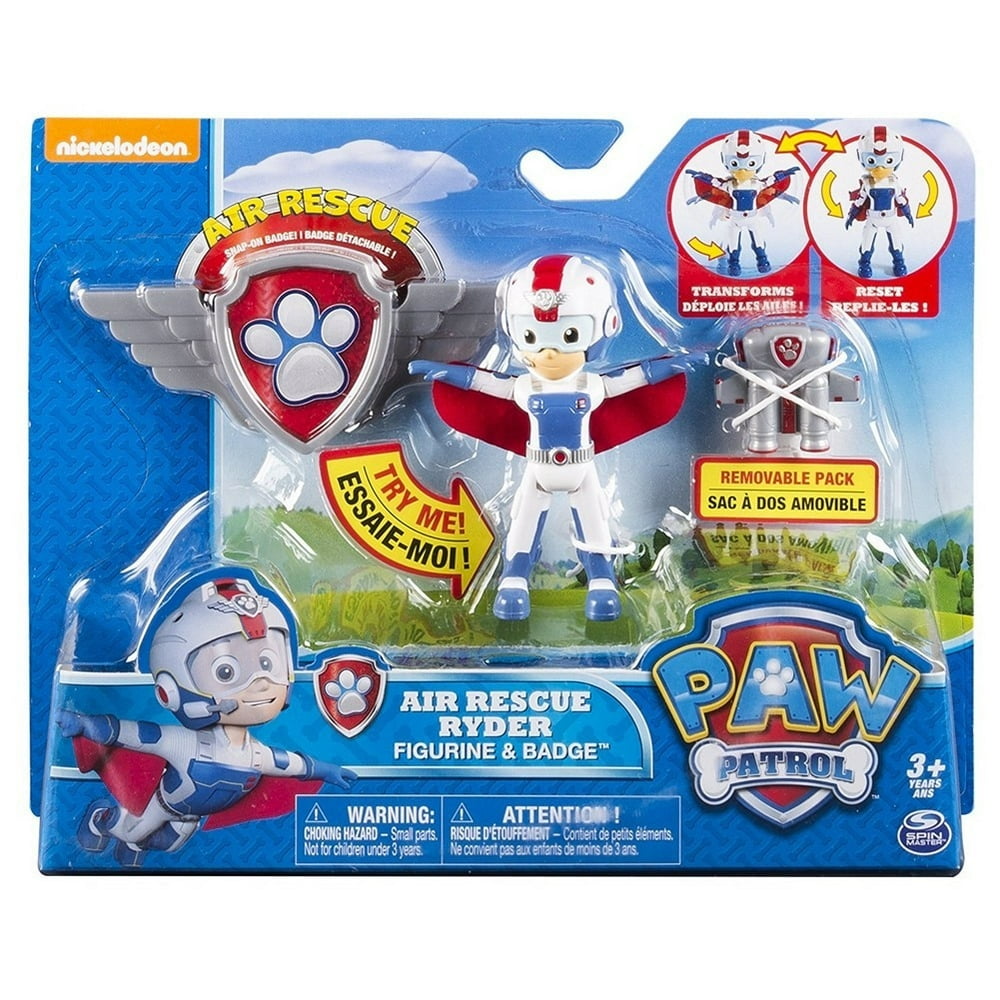 Paw Patrol Air Rescue Ryder Figure Removable Pack And Badge Walmart