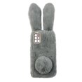 thumbnail image 3 of 1Pc Adorable Rabbit Shape Phone Case Rhinestone Phone Shell Bunny Shockproof Cover Plush Warm Case Compatible with Galaxy A71(Light Grey), 3 of 4