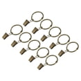 thumbnail image 1 of Unique Bargains Curtain Rings with Clips, 36pack Drapery Curtain Clip Rings, 1 Inch Curtain Clip Rings Hooks (Bronze), 1 of 5