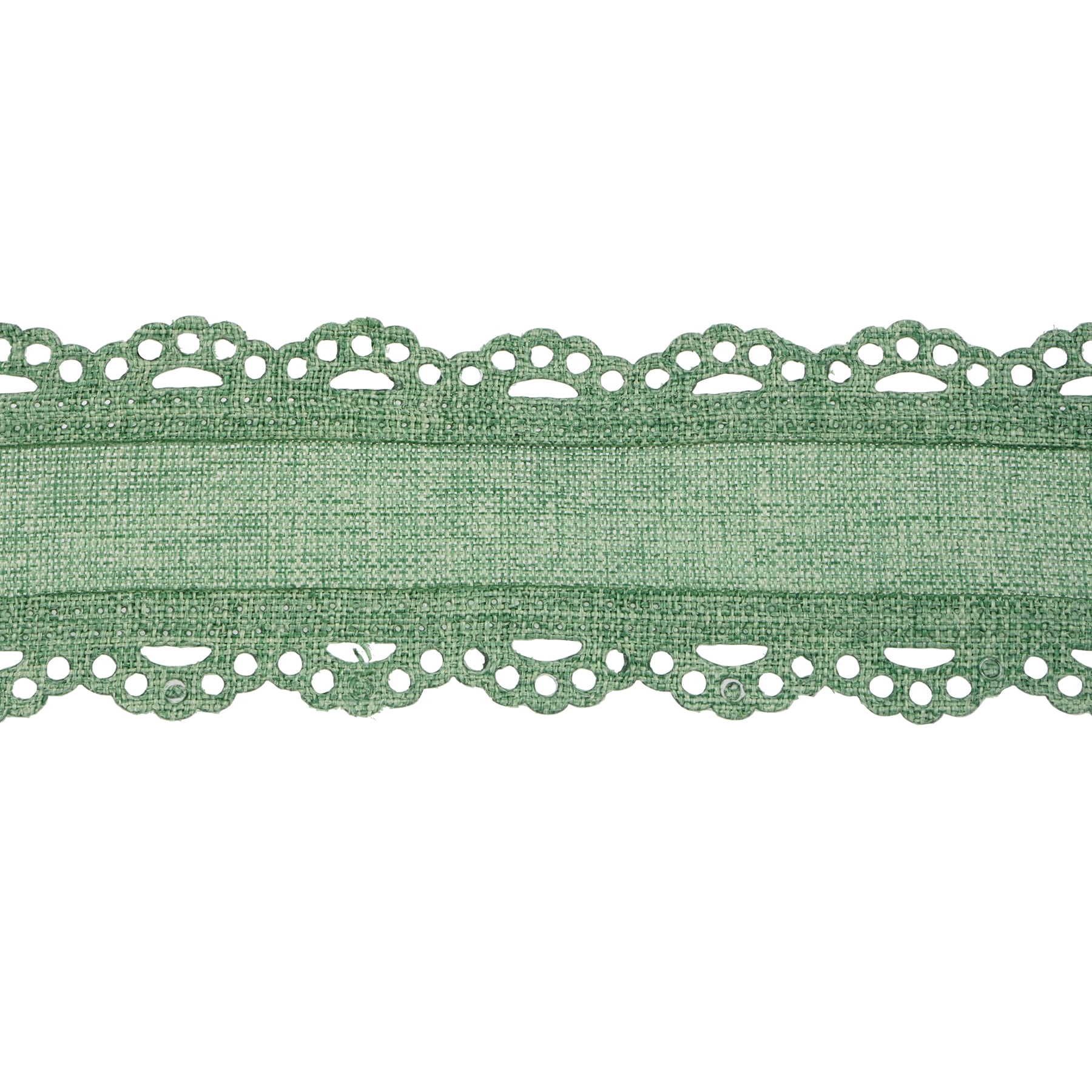 12 Pack: 1.5" x 4yd. Lace Edge Linen Wired Ribbon by Celebrate It Classic