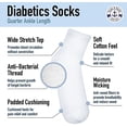 thumbnail image 2 of Yacht & Smith Mens Diabetic Neuropathy Edema Socks, Cotton Crew, Ankle Medical Sock, Size 13-16, 2 of 4