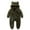 Army Green, variant on Ahuyic Boys Girls Pajamas,Toddler Kids Romper,Toddler Boys Girls Solid Color Plush Jumpsuit Hooded Jumpsuit0 Newborn Pajamas