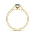 thumbnail image 2 of ANGARA Natural Bezel-Set Round 1 ct Blue Sapphire Solitaire Ring in 14K Yellow Gold for Women (Size-6mm) | September Birthstone, Anniversary, Jewelry Gift for Women | Natural Blue Sapphire Ring, 2 of 8