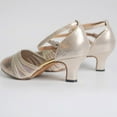thumbnail image 2 of Mepaouo Latin Dance Shoes for Women Closed Toe Low Heel Ballroom Shoes Wedding Practice Dress Shoes, 2 of 5