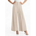 thumbnail image 2 of PRETTYGARDEN Womens Spring Wide Leg Palazzo Pants Trendy Loose Button High Waist Pleated Work Business Casual Trousers, 2 of 7