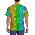 thumbnail image 2 of Rocae Glitter Rainbow for Men's Moisture-Wicking Crew Tee - T-Shirt for Sports, Outdoor Activities, and Casual WearMedium, 2 of 9