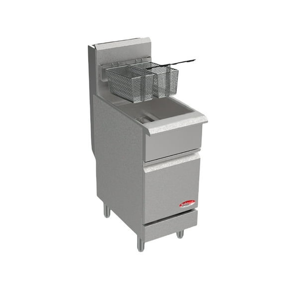 Bakemax BAKEL70 Gas Fryer - (1) 70 lb Vat, Floor Model, Liquid Propane
