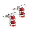thumbnail image 1 of Diseño de extintor de incendios rojo Cuff Links en cobre, 1 of 1