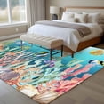 thumbnail image 4 of Seahorse Coastal Area Rugs 6'x9', Small Throw Rugs for Kitchen Dining room, Nautical Ocean Summer Blue Teal Coral Shell Indoor Outdoor Rug Non-Slip Low Pile Carpet Runner Reversible Floor Mats, 4 of 8