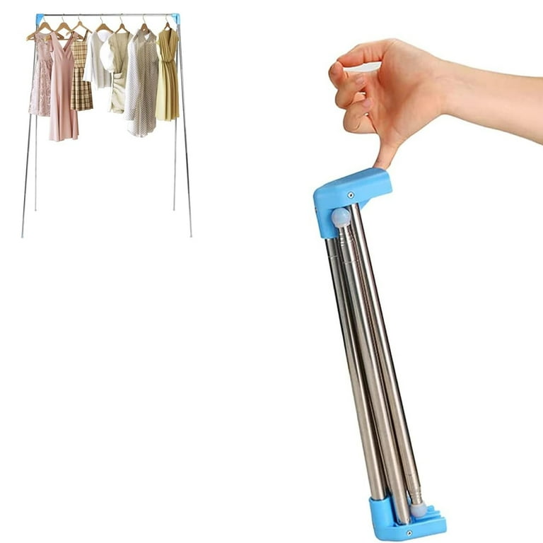  Portable Travel Garment Rack, Stainless Steel Foldable Mini Drying  Clothes Rack for Travel, Camping, Hotel Room, Laundry, Dance, Indoor,  Outdoor (A-Regular Compact) : Home & Kitchen
