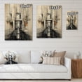 thumbnail image 4 of Designart "Bold Symmetry Grey Bridge" Cityscapes Print on Natural Pine Wood, 4 of 5