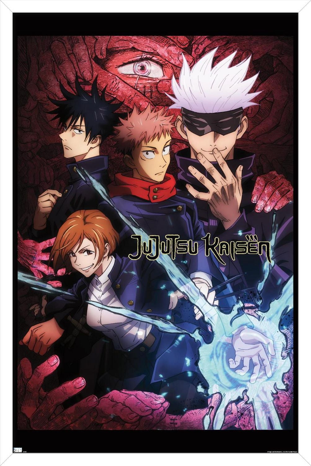 Jujutsu Kaisen - One Sheet English Wall Poster with Push Pins, 22.375" x 34"