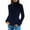 Dark Blue, variant on RYRJJ Womens Turtleneck Sweaters Cable Knit Long Sleeve Pullover Sweater Fall Winter Soft Chuncky Slim Jumper Tops(Brown,M)