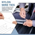 thumbnail image 4 of Cable Zip Ties Self-Locking Nylon Wire Tie Wraps Heavy Duty Cord Management White 8Inch, 4 of 6