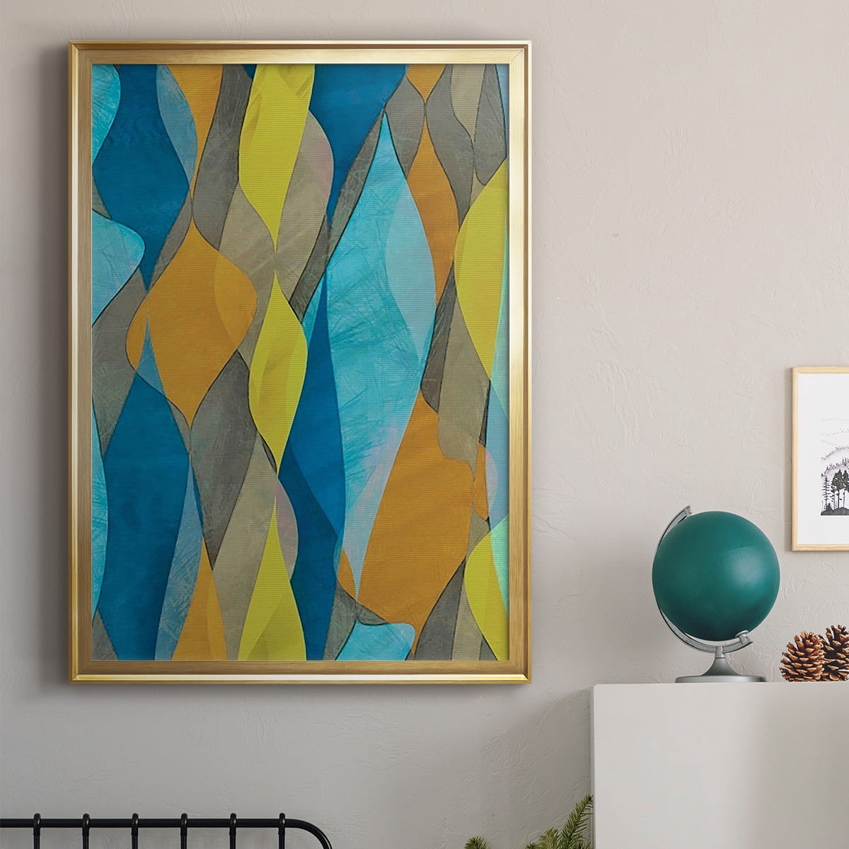 Colorful Cascade I Premium Framed Print, in Gold, Black, or Silver - Ready to Hang