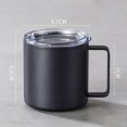thumbnail image 2 of Taza de Café Sunnimix Doble Pared Acero Inoxidable Con Tapa Cocina Casera Negra, 2 of 8