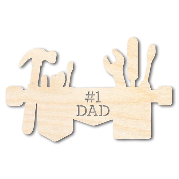 Unfinished Dad Tool Belt Shape | DIY Craft Cutout | up to 46" DIY 36" / 1/4"