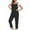 Black, variant on Diufon Sleeveless Womens Bodysuits Solid Color Playsuits Square Neck Adjustment Strap Playsuits