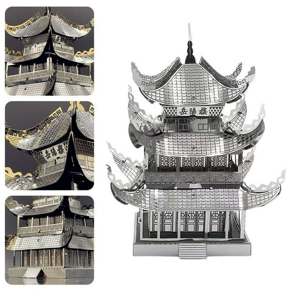 AMERTEER 3D Metal Puzzle SSKFHGIg Tower Model Kits DIY Assemble Creative Jigsaw To
