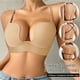 thumbnail image 3 of Sujetador Sin Respaldo De Moda Lnvisible Lencería A B Cup Deep U Brasier Plunge Media Taza Negro Mujeres Ropa Interior Push Up Sujetadores, 3 of 4