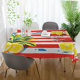 thumbnail image 3 of Yayeee Tablecloths 60" x 90" Rectangle Wrinkle Resistant Party Table Cover, Striped Lemon, 3 of 8
