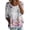 Wine Red, variant on Gsakboxl Boho Tops for Women Women Plus Size Loose Fit Art Floral Print Round Neck 3/4 Half Sleeve Casual T Shirt Breathable Oversized Summer Blouse Clear L