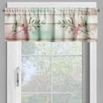thumbnail image 4 of Ambesonne Farmhouse Window Valance, Romantic Leaves Flowers, 42" X 18", Rose Mint Green Pale Tan, 4 of 5