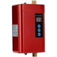 thumbnail image 2 of Fichiouy 3KW Water Heater Electric Tankless Instant Hot Water Boiler w/Remote 28-55 ℃ Red, 2 of 7