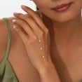 thumbnail image 2 of Turandoss Hand Chain Bracelets for Women Dainty 14K Gold Plated Cubic Zircon Finger Rings Bracelets Hand Chain Personalized Bracelet for Women Summer Jewelry Accessories Gifts Mothers Day, 2 of 8